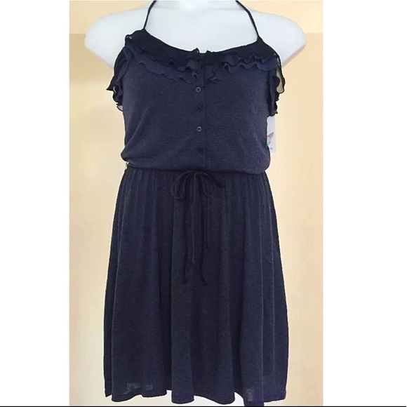 ELLA MOSS Blue Prima Donna Halter Dress - Picture 1 of 7